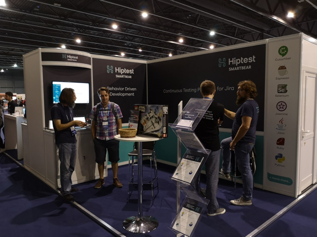 Hiptest booth at Atlassian Summit Barcelona 2018
