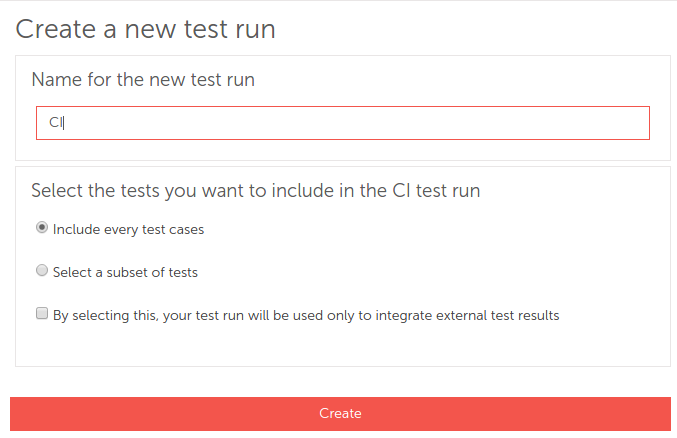 Create new test run on Hiptest